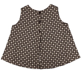 baby top havana - licorice button print│Caramel Baby and Child